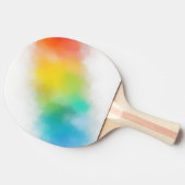 Raquette De Ping Pong bleu moderne violet jaune vert rose rouge arc-en-c (Côté)