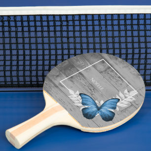 Raquette De Ping Pong Bleu papillon Rustique Ping Paddle