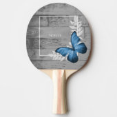 Raquette De Ping Pong Bleu papillon Rustique Ping Paddle (Devant)