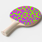 Raquette De Ping Pong Bleu rose Empreinte de léopard (Devant Angle)
