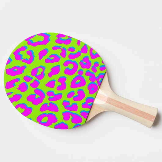 Raquette De Ping Pong Bleu rose Empreinte de léopard (Côté)