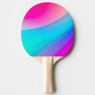 Raquette De Ping Pong Bleu rose sombre couleur de l'eau pastel abstrait