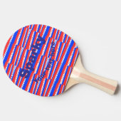 Raquette De Ping Pong Bleu rouge Cercles Bleu (Côté)