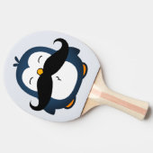 Raquette De Ping Pong Bleu tendance de la moustache de Penguin (Côté)