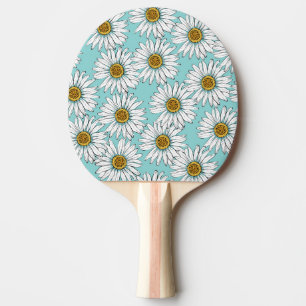 Raquette De Ping Pong Bleu Vintage marguerite