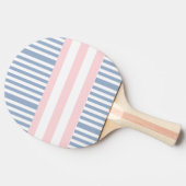 Raquette de Ping Pong Bleue Rose & Blanche Rayée (Côté)