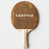 Raquette De Ping Pong Bloc de coupe Minimal Moderne Classique Nom (Dos)