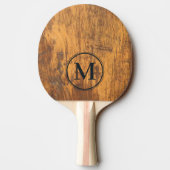 Raquette De Ping Pong Bloc de Découpage Monogramme (Dos)