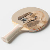 Raquette De Ping Pong Bloodhound Peinture - Joli chien d'origine art (Devant Angle)