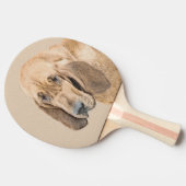 Raquette De Ping Pong Bloodhound Peinture - Joli chien d'origine art (Côté)
