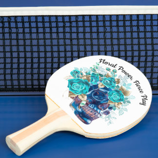 Raquette De Ping Pong Blue Bloom Requiem Ping Pong Paddle – Artistic Flo