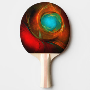 Raquette De Ping Pong Blue Eye Moderne Abstrait Art Cool Motif #16