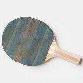 Raquette De Ping Pong Blue Faux Beach Bois Texture (Côté)