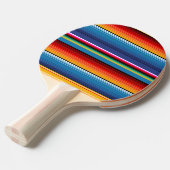 Raquette De Ping Pong Blue Gold Red Sarape mexicaine (Devant Angle)