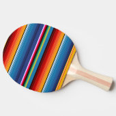 Raquette De Ping Pong Blue Gold Red Sarape mexicaine (Côté)