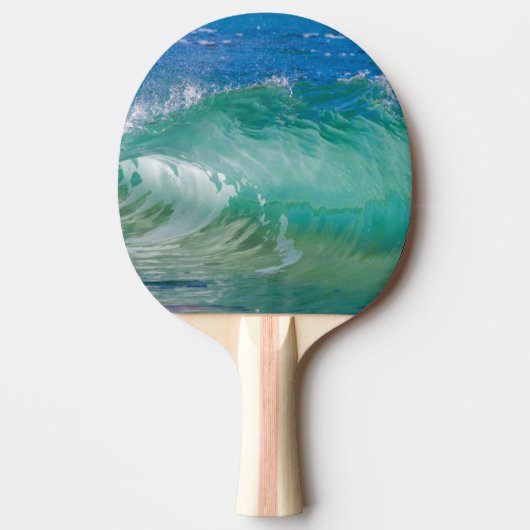 Raquette De Ping Pong Blue Ocean Summer Beach Waves (Devant)