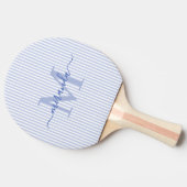 Raquette De Ping Pong Blue Stripes Monogram Name (Côté)