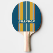 Raquette De Ping Pong Blue Sun Board Stripes with Name (Dos)