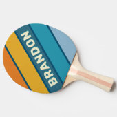 Raquette De Ping Pong Blue Sun Bold Striped with Name (Côté)