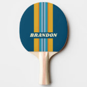 Raquette De Ping Pong Blue Sun Rally Stripe with Name (Dos)