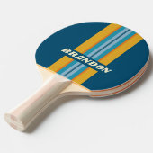 Raquette De Ping Pong Blue Sun Rally Stripe with Name (Devant Angle)