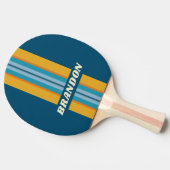 Raquette De Ping Pong Blue Sun Rally Stripe with Name (Côté)