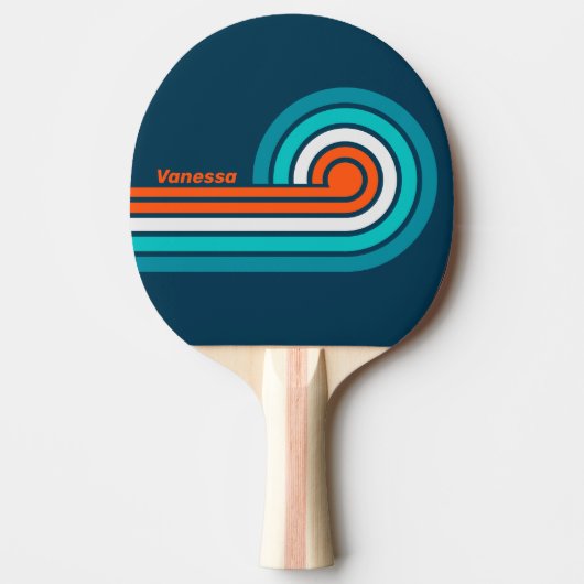 Raquette De Ping Pong Bluebottle Echo Curl Stripes avec nom (Devant)