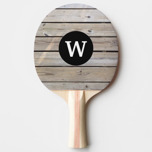 Raquette De Ping Pong Bois à monogramme (Devant)