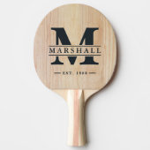 Raquette De Ping Pong Bois de frêne blanc - monogramme et superposition (Devant)