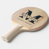 Raquette De Ping Pong Bois de frêne blanc - monogramme et superposition (Devant Angle)