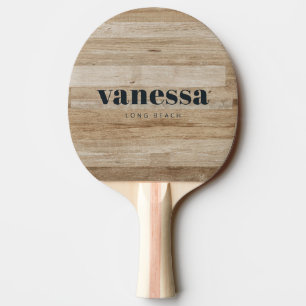 Raquette De Ping Pong Bois de frêne clair Minimal Moderne Classique Nom