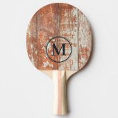 Raquette De Ping Pong Bois de grange usé Monogramme (Devant)