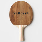 Raquette De Ping Pong Bois d'érable Minimal Moderne Classique Nom BK (Devant)