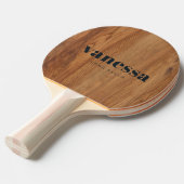 Raquette De Ping Pong Bois d'érable Minimal Moderne Classique Nom BK (Devant Angle)