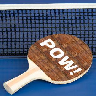Raquette De Ping Pong Bois foncé rustique Drôle POW! BAM !