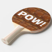 Raquette De Ping Pong Bois foncé rustique Drôle POW! BAM ! (Devant Angle)