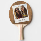 Raquette De Ping Pong Bois rustique avec cadre photo Carré (Devant)