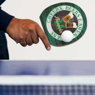 Raquette De Ping Pong Bois rustique Cheers Bières Shenanigans