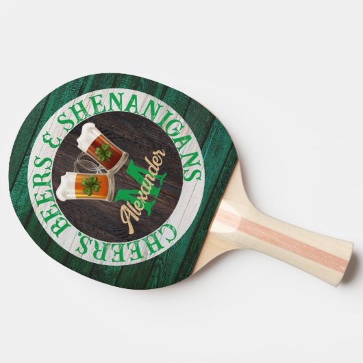 Raquette De Ping Pong Bois rustique Cheers Bières Shenanigans (Côté)