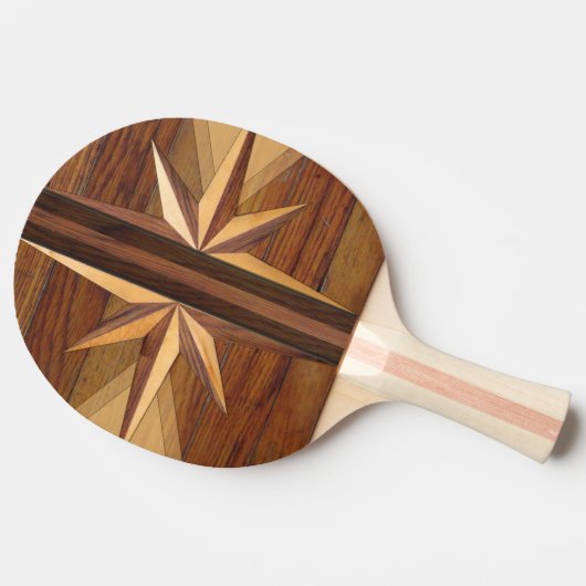 Raquette De Ping Pong Bois rustique rétro (Côté)