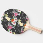 Raquette De Ping Pong Boissons Tropicales Avec Animaux (Côté)