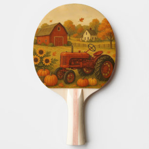 Raquette De Ping Pong Bon automne tracteur classique et ferme