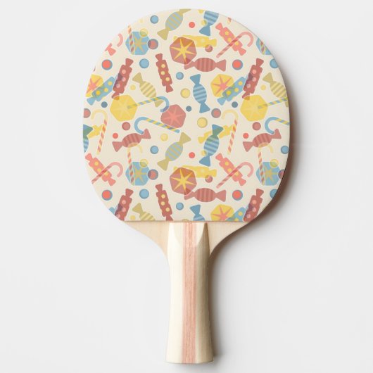 Raquette De Ping Pong Bonbons et motif de sucrerie (Devant)