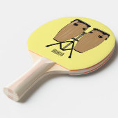 Raquette De Ping Pong Bongo, dessin animé de batterie (Devant Angle)
