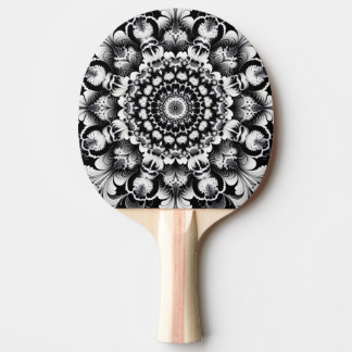 Raquette De Ping Pong Bonheur en noir et blanc