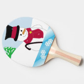 Raquette De Ping Pong Bonhomme de neige avec canne (Côté)