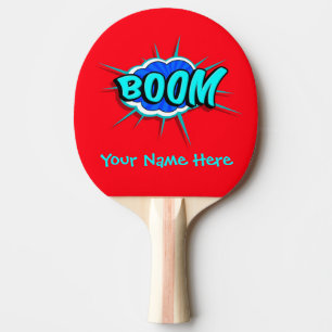 Raquette De Ping Pong Boom Bang Red & Blue personnalisé