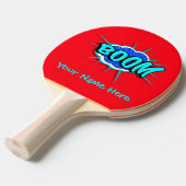 Raquette De Ping Pong Boom Bang Rouge & Bleu Personnalisé (Devant Angle)
