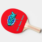Raquette De Ping Pong Boom Bang Rouge & Bleu Personnalisé (Côté)
