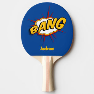 Raquette De Ping Pong Boom Bang Rouge & Noir Personnalisé